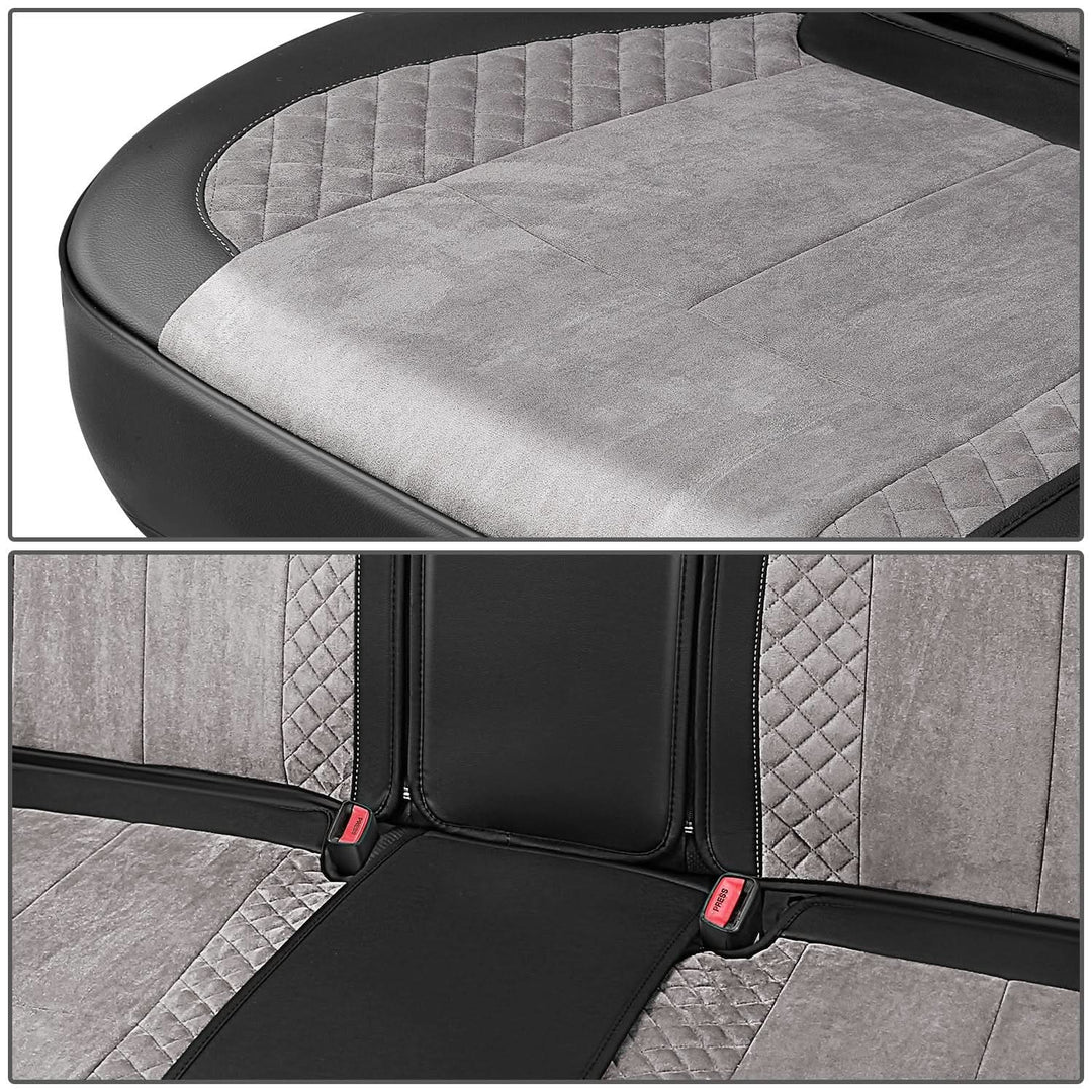 Voris Style Full Set Seat Covers - Black/Grey