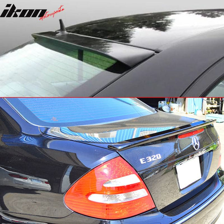 Fits 03-05 Benz W211 L Type Trunk Spoiler & Roof Wing ABS