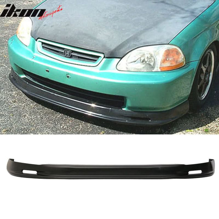 Fits 96-98 Civic 3D Mugen Front Bumper Lip + 2PC Rear Bumper Lip Spats