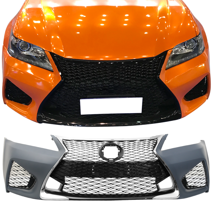 2013-2015 Lexus GS F Sport Style Front Bumper Conversion w/ Grille