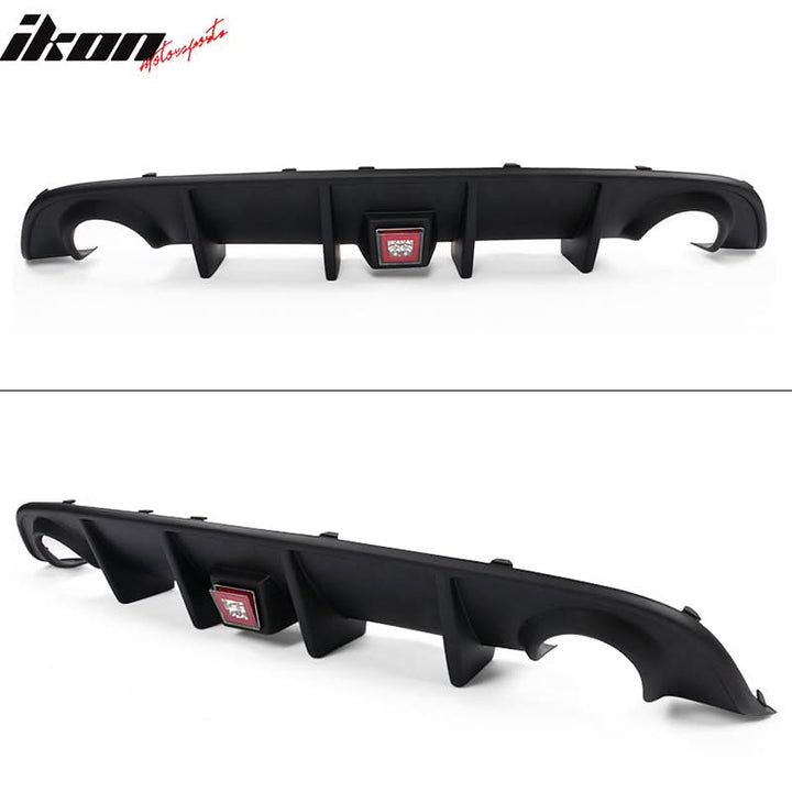 2015-2023 Dodge Charger Black Rear Bumper Diffuser Red Brake Light PP