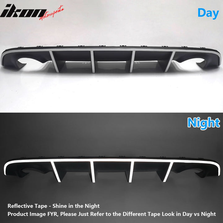 2012-2014 Charger SRT8 V2 Style Rear Diffuser w/ Reflective Tape