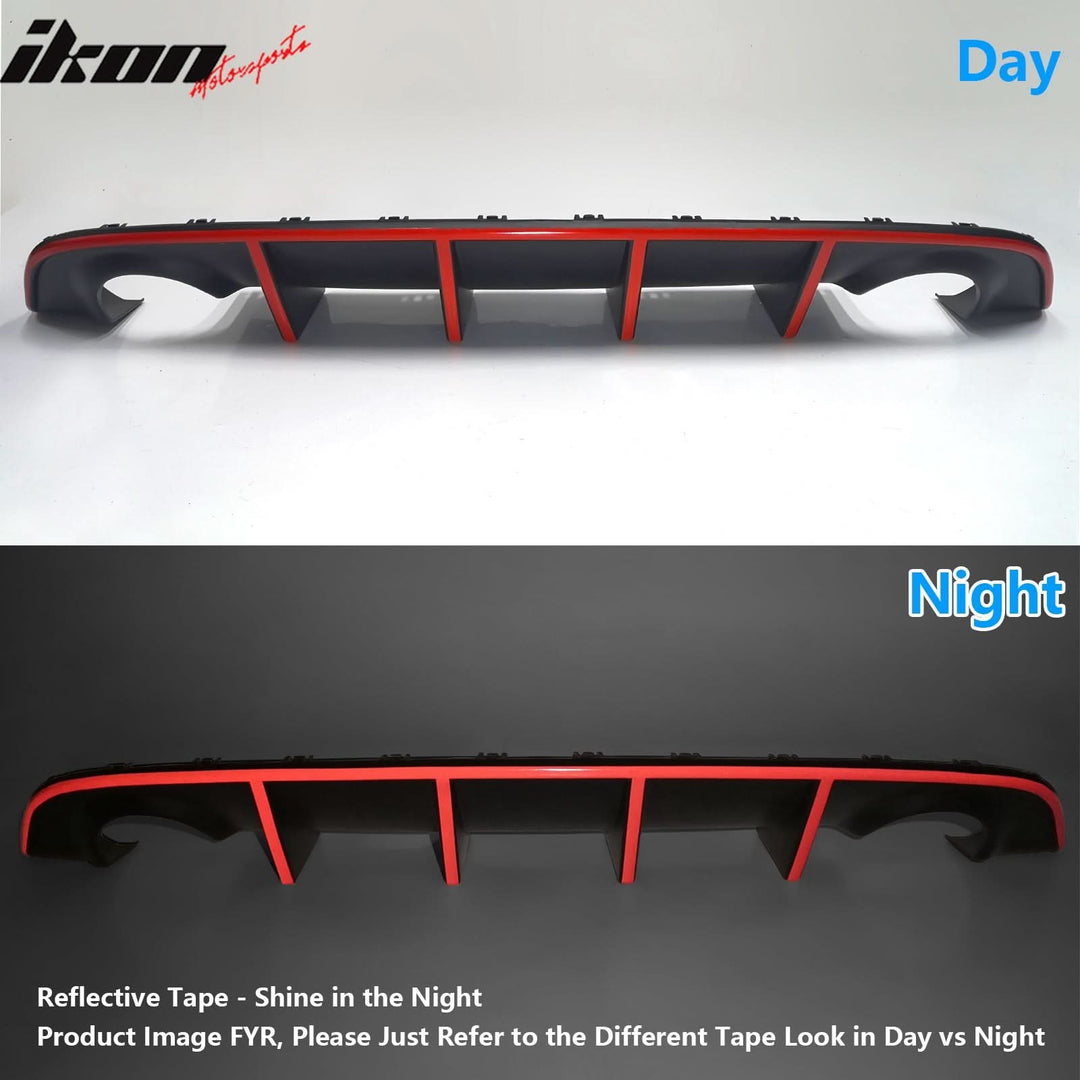 2012-2014 Charger SRT8 V2 Style Rear Diffuser w/ Reflective Tape