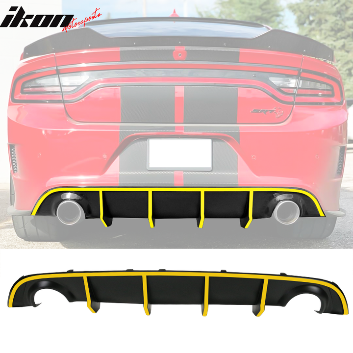 2015-2023 Dodge Charger SRT V2 Rear Diffuser with Reflective Tape PP