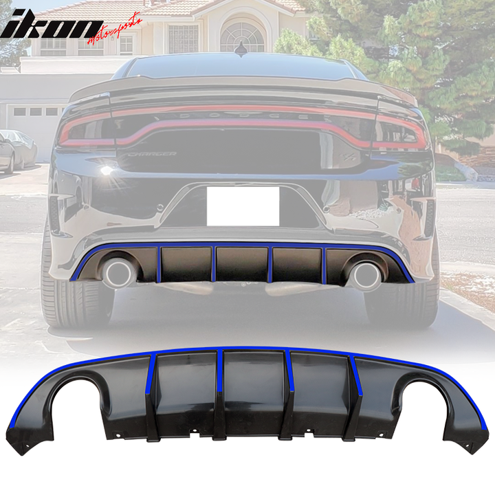2015-2023 Dodge Charger SRT V3 Rear Diffuser with Reflective Tape PP