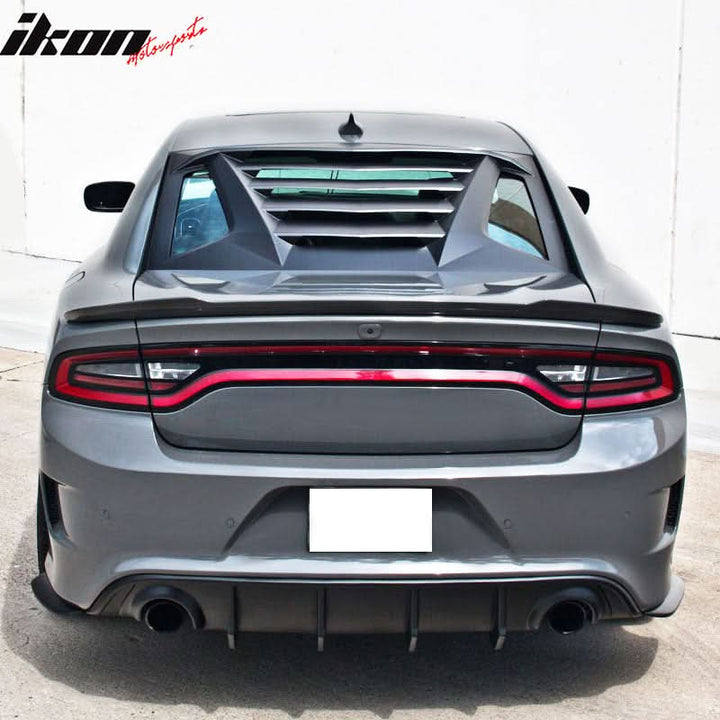 2011-2023 Dodge Charger Unpainted Rear Window Louver Side Vent ABS PP