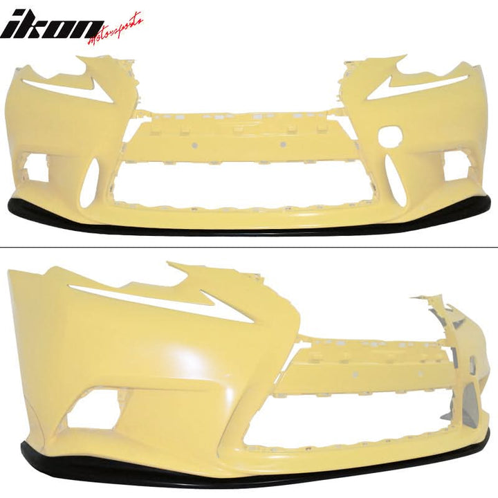 2014-2016 Lexus IS Series F Sport Sedan Front Bumper Lip + Winglets PU