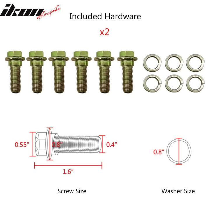 Universal Racing Seat Dual Slider 6 Point Cam-lock Belt PU Carbon