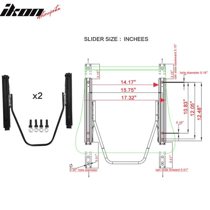 Universal White Bucket Racing Seat Dual Slider Buckle Style Belt PU