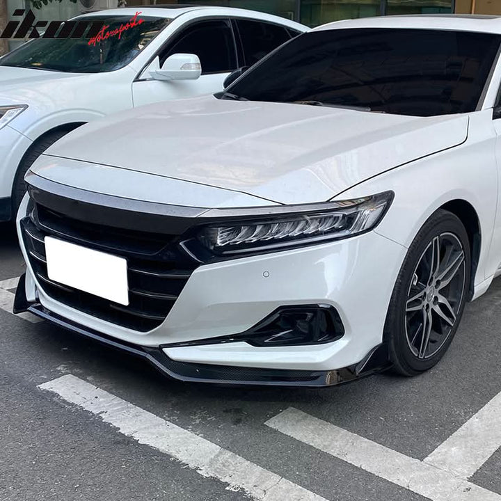 2021-2022 Honda Accord IKON V4 3PCS Front Bumper Lip PP