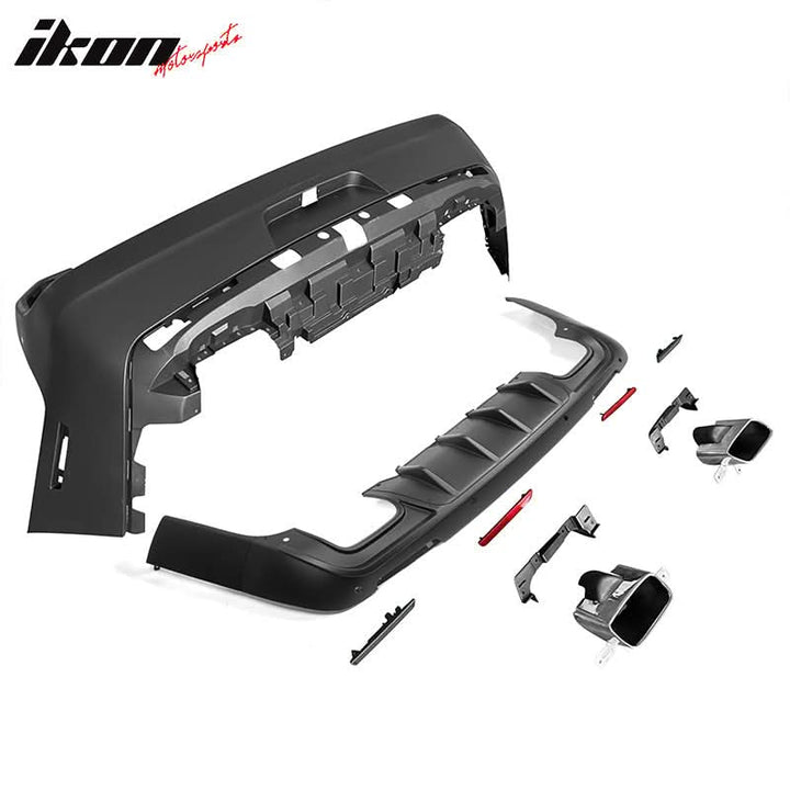 2008-2014 Dodge Challenger Front+Rear Bumper Cover+Lip+Diffuser PP