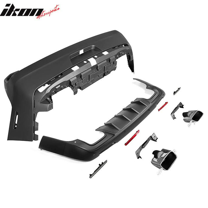 2008-2014 Dodge Challenger Front+Rear Bumper Cover+Lip+Diffuser PP