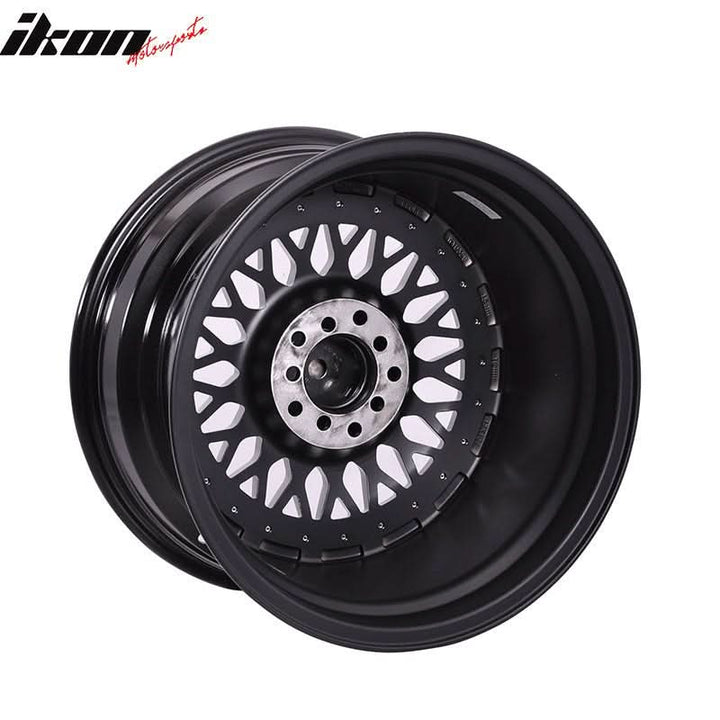 (2) 17X8.5 +25 5X100 / 5X114.3 Step Lip Deep Dish Mesh Wheels Rims