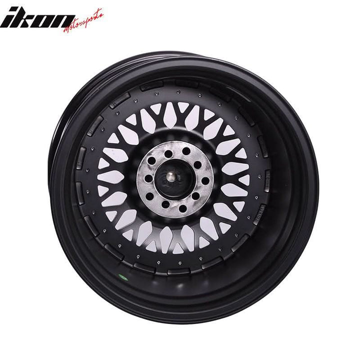 (2) 17X8.5 +25 5X100 / 5X114.3 Step Lip Deep Dish Mesh Wheels Rims