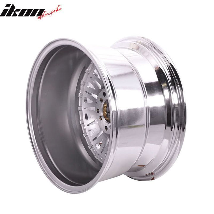 (2) 17X10 +25 5X100 / 5X114.3 Step Lip Deep Dish Mesh Wheels Rims