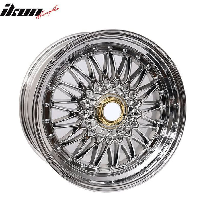 (2) 18X8.0 +35 5X114.3 / 5X120 Step Lip Deep Dish Mesh Wheels Rims