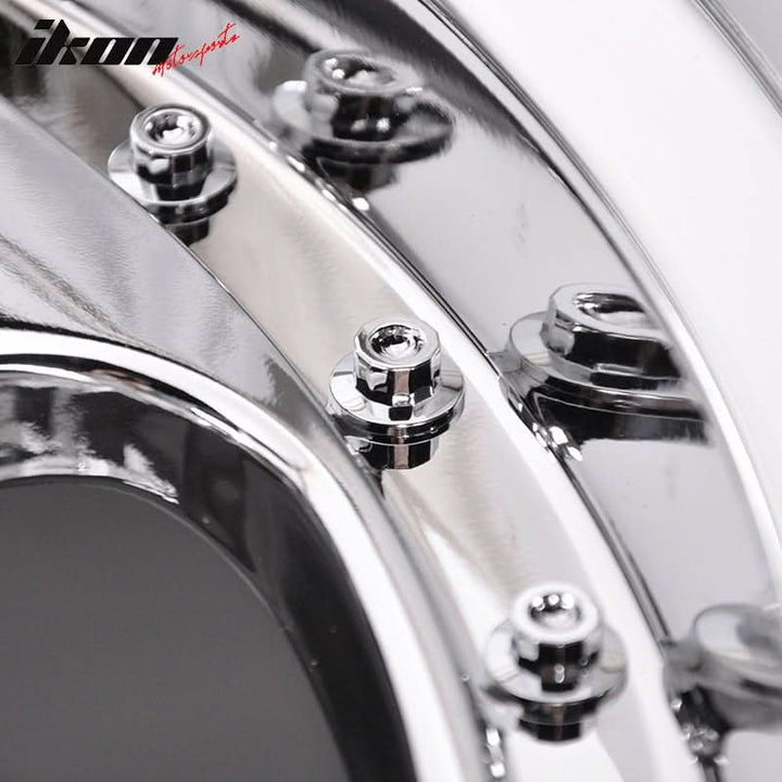 (4) 18X10 +30 5X100 / 5X114.3 Step Lip 5 Spoke Wheels Rims Accessories