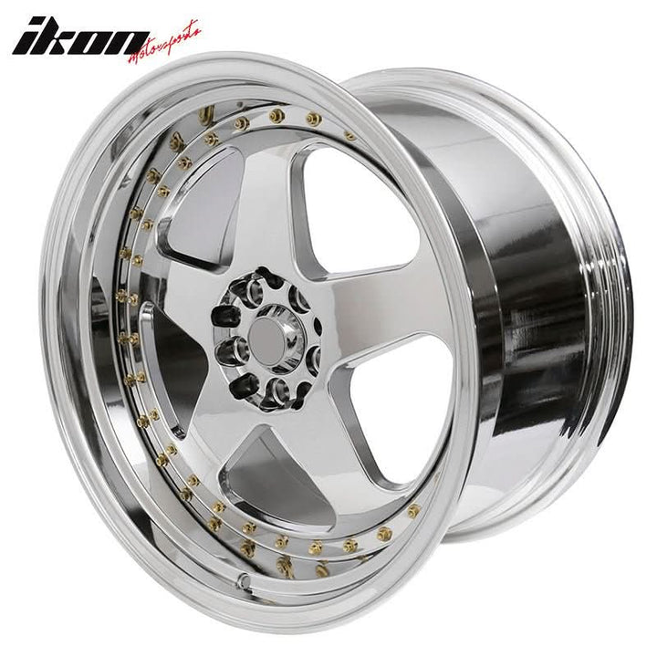 (2) 18X10 +30 5X100 / 5X114.3 Step Lip 5 Spoke Wheels Rim Replacement