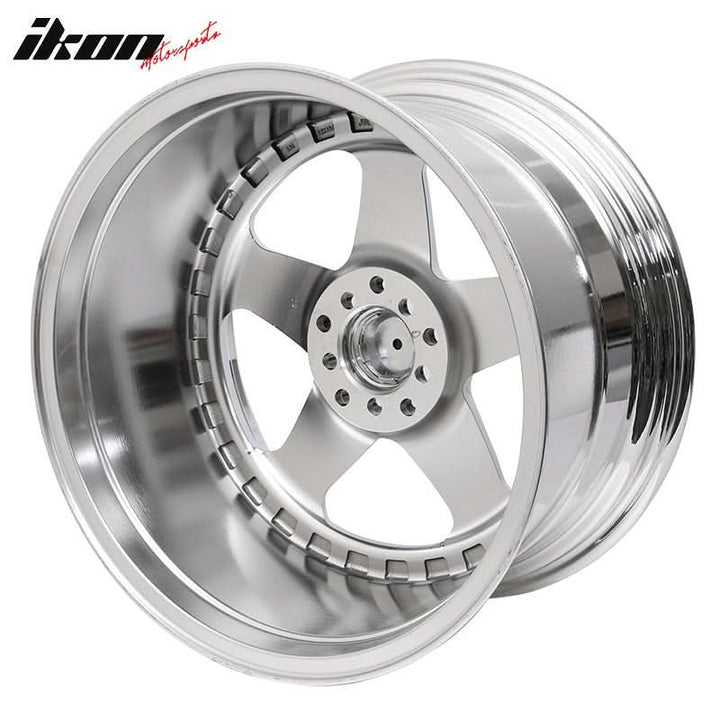 (4) 18X10 +30 5X100 / 5X114.3 Step Lip 5 Spoke Wheels Rims Replacement