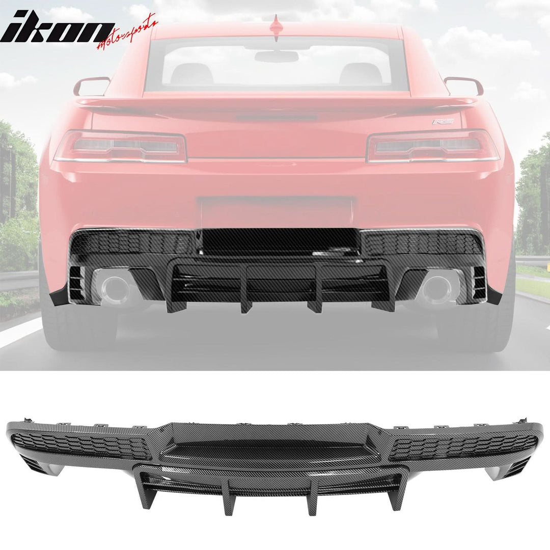 2014-2015 Chevy Camaro Black Rear Diffuser + Quad Exhaust Tips