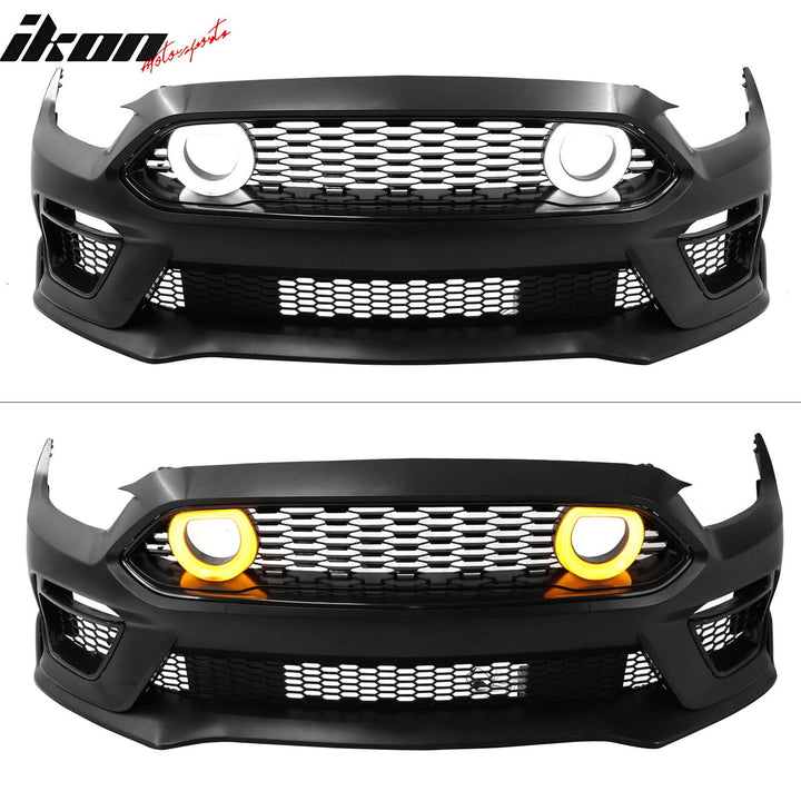 2015-2017 Ford Mustang Front Bumper Cover W/ Chin Lip LED Grille
