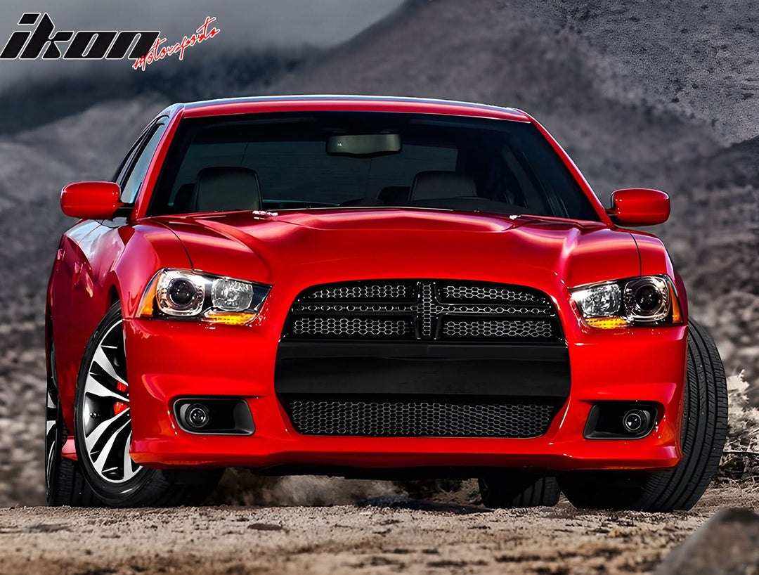 2011-2014 Dodge Charger SRT8 Front Bumper Cover + Grilles Unpainted PP