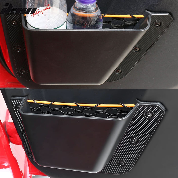 2021-2025 Ford Bronco 4-Door Black Door Storage Box TPE + ABS 4PCS