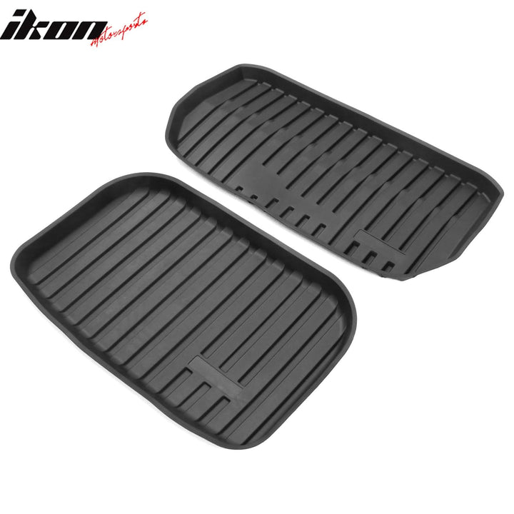 2020-2023 Tesla Model Y Black Trunk Mats Rear Seat Cover Injection TPE