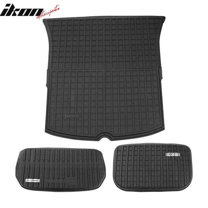 2020-2023 Tesla Model Y Black Trunk Mats Rear Seat Cover Injection TPE