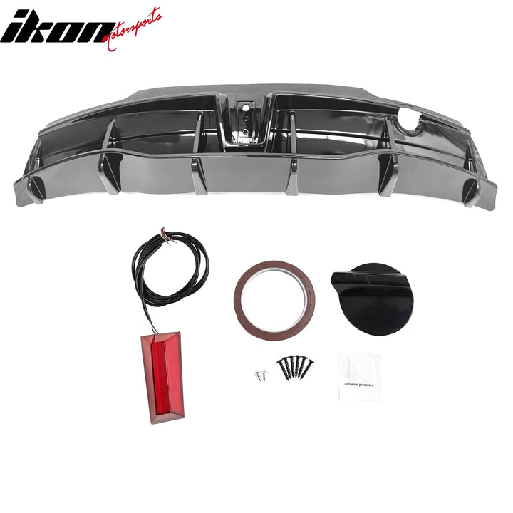 2020-2024 Tesla Y IKON Matte Black Rear Bumper Lip W/ RearÂ Aprons PP