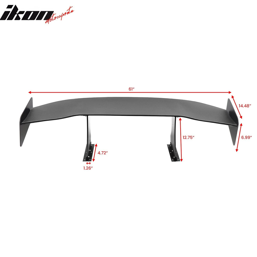 Universal 61'' GT Trunk Spoiler V1 Brackets V4B Legs + V4D Plates ABS