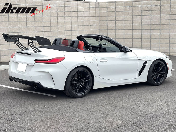 57'' 12" Height Drag Trunk Spoiler V2 Side Plates V3 Legs Carbon Fiber