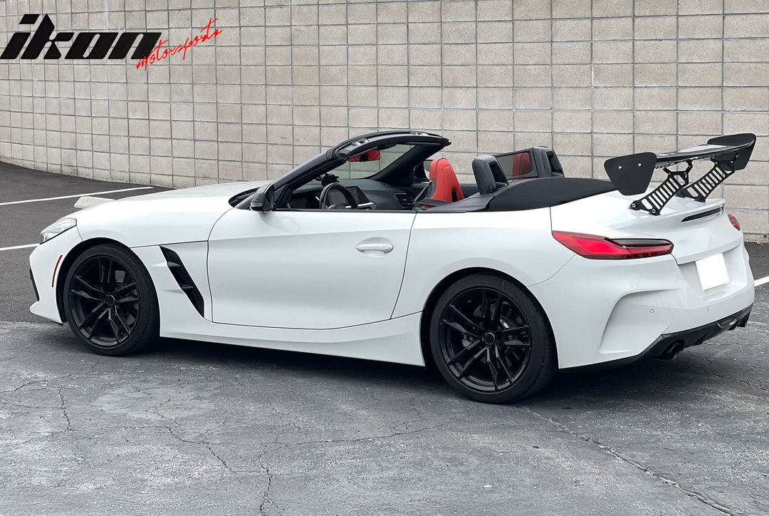56"Inch GT Style Trunk Spoiler V3 Side Plates V3 Legs 3D Carbon Fiber