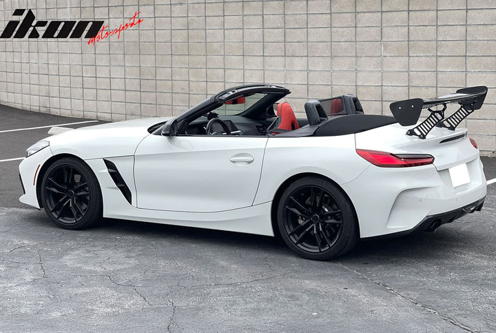 56"Inch GT Style Trunk Spoiler V3 Side Plates V3 Legs 3D Carbon Fiber