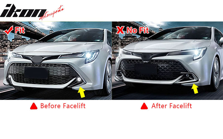 2019-2021 Toyota Corolla Auris 5-Door Matte Black 3PC Front Bumper Lip