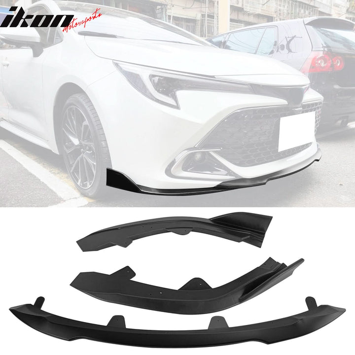 2022-2025 Toyota Corolla Auris 5-Door Matte Black 3PC Front Bumper Lip