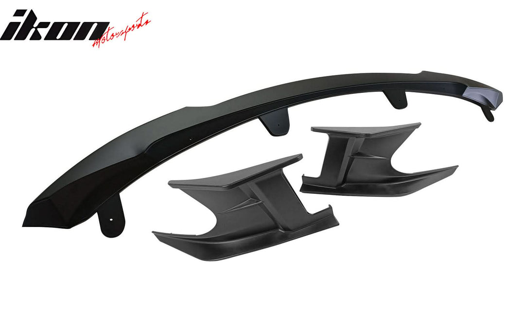 2022-2023 Toyota Corolla Matte Black Front Bumper Lip + Side Canards