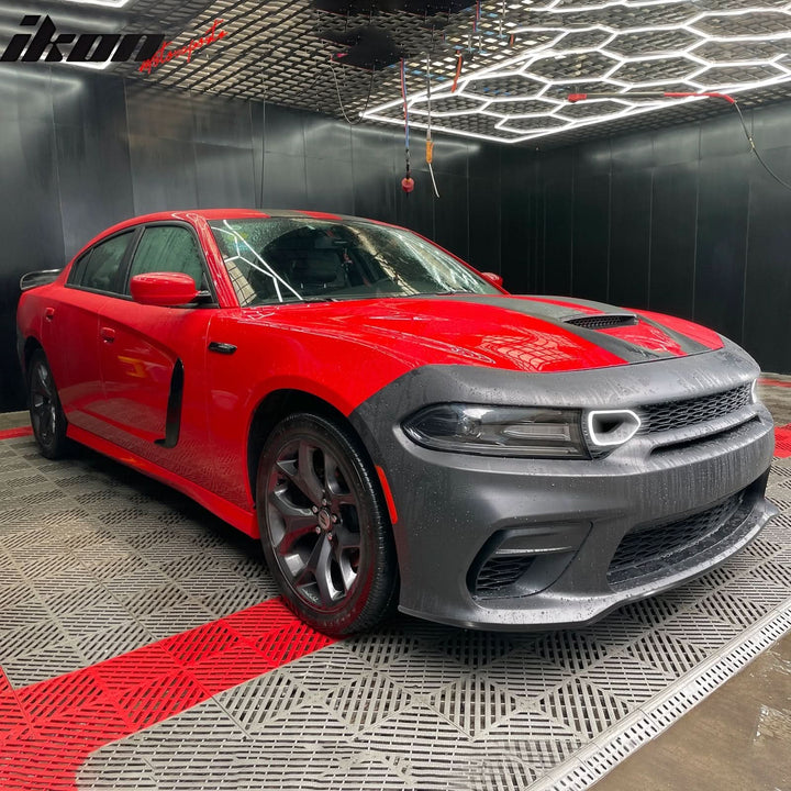 2015-2023 Dodge Charger Widebody SRT Bumper Cover Matte Black Lip PP