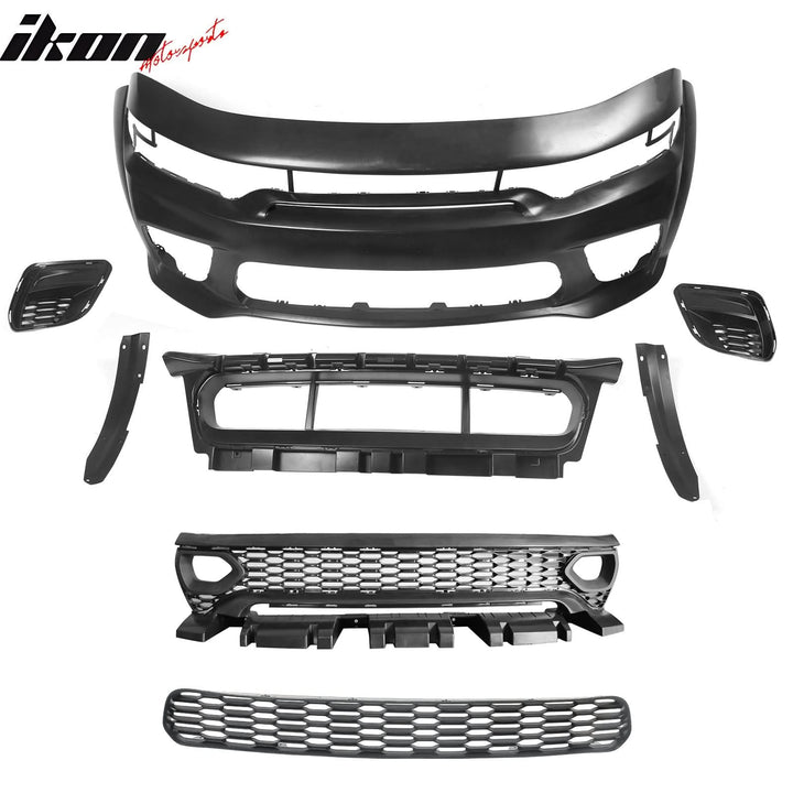 2020-2023 Dodge Charger Widebody Front Bumper Cover W/ SRT Grilles PP