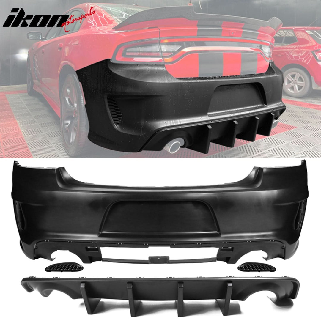 2015-2023 Dodge Charger Widebody SRT Unpainted Front Rear LED Bumpers