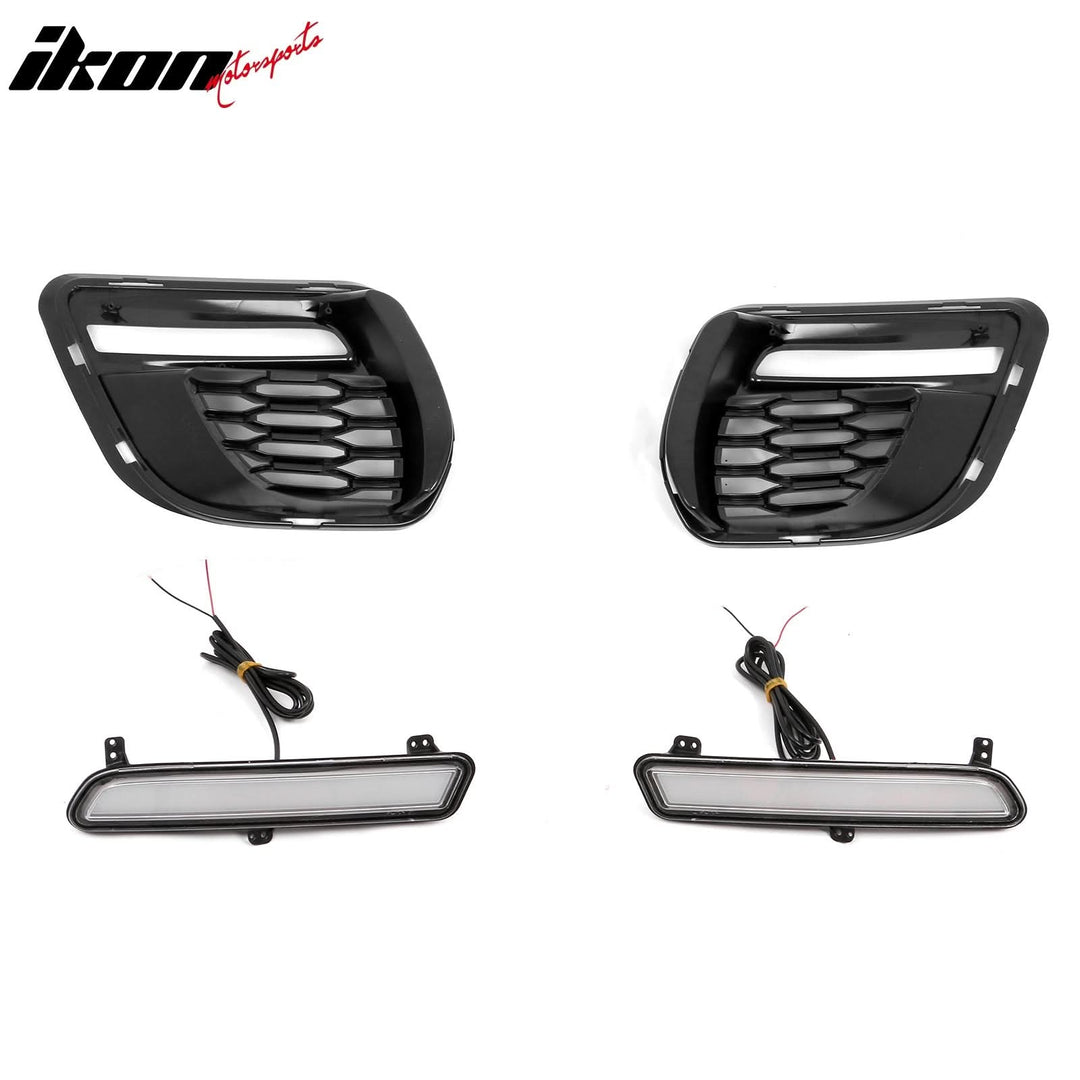 2015-2023 Dodge Charger Widebody LED Front Bumper Cover Yellow Lip PP