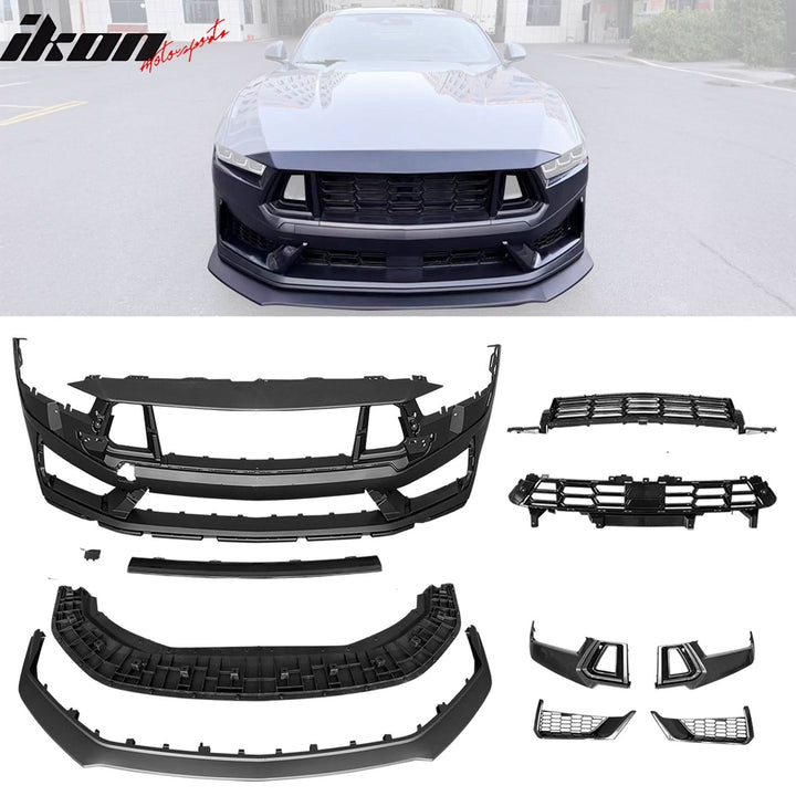 2024-2025 Ford Mustang Dark Horse Style Front Bumper Conversion Kit PP