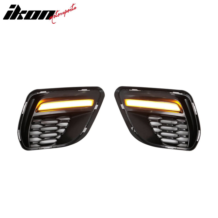 2015-2023 Charger IKON Matte Black Front Rear Bumper Covers LED Grille