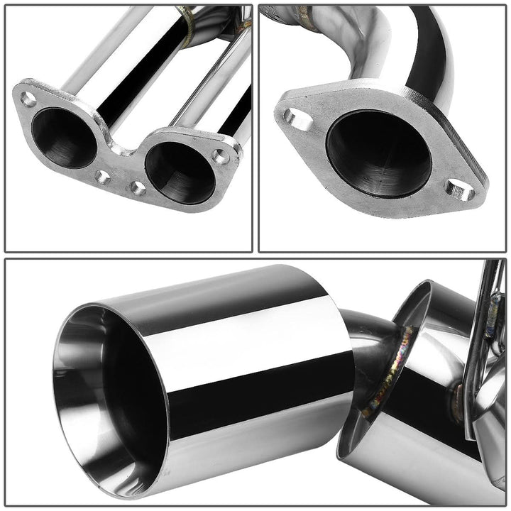 2003-2009 Nissan 350Z / G35 Dual Rolled Tip Catback Exhaust Stainless Steel