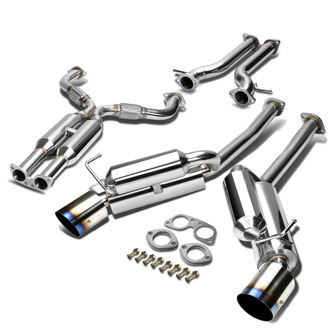 2009-2016 Nissan 370Z Catback Exhaust Dual Burnt Tip Stainless Steel