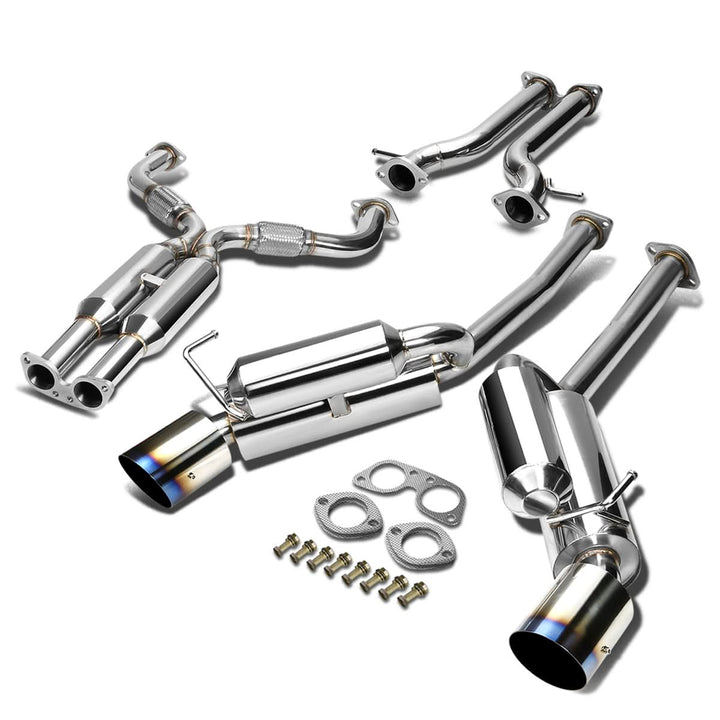 2009-2016 Nissan 370Z Catback Exhaust Dual Burnt Tip Stainless Steel