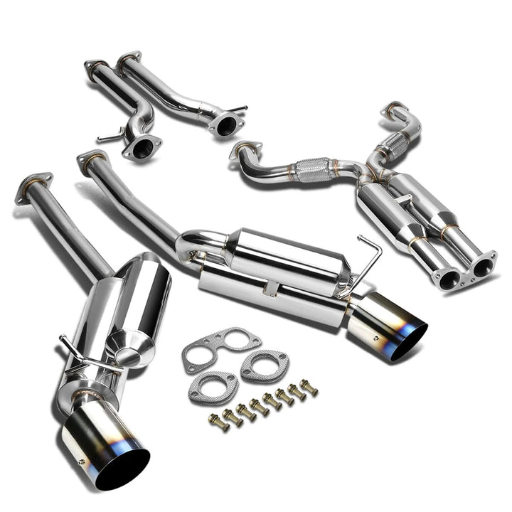 2009-2016 Nissan 370Z Catback Exhaust Dual Burnt Tip Stainless Steel