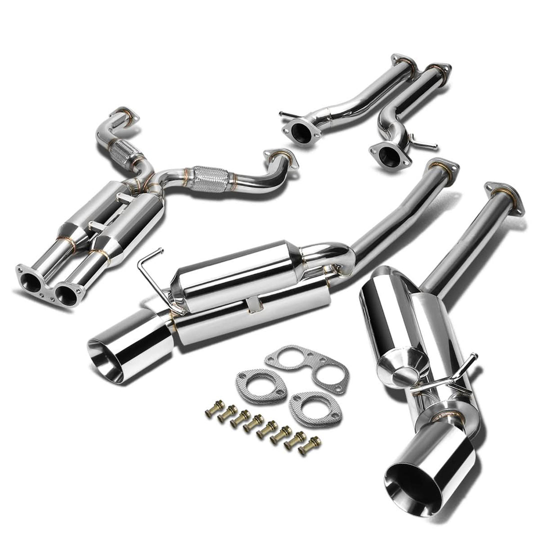 09-16 Nissan 370Z Dual Rolled Tip Catback Exhaust Stainless Steel