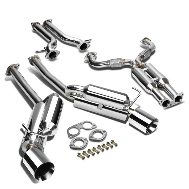 09-16 Nissan 370Z Dual Rolled Tip Catback Exhaust Stainless Steel