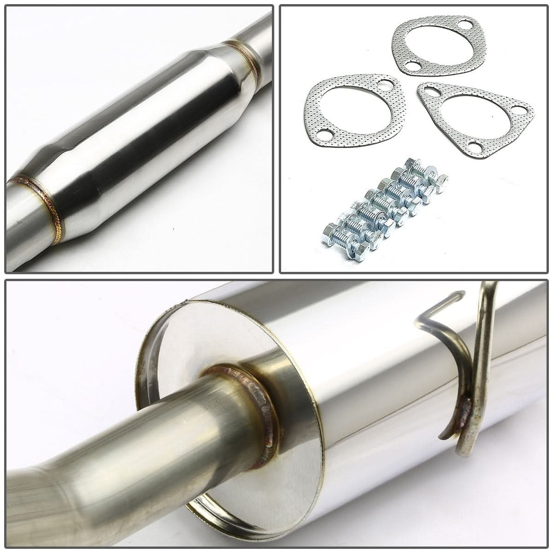 94-01 Acura Integra Catback Exhaust Single Rolled Tip Stainless Steel